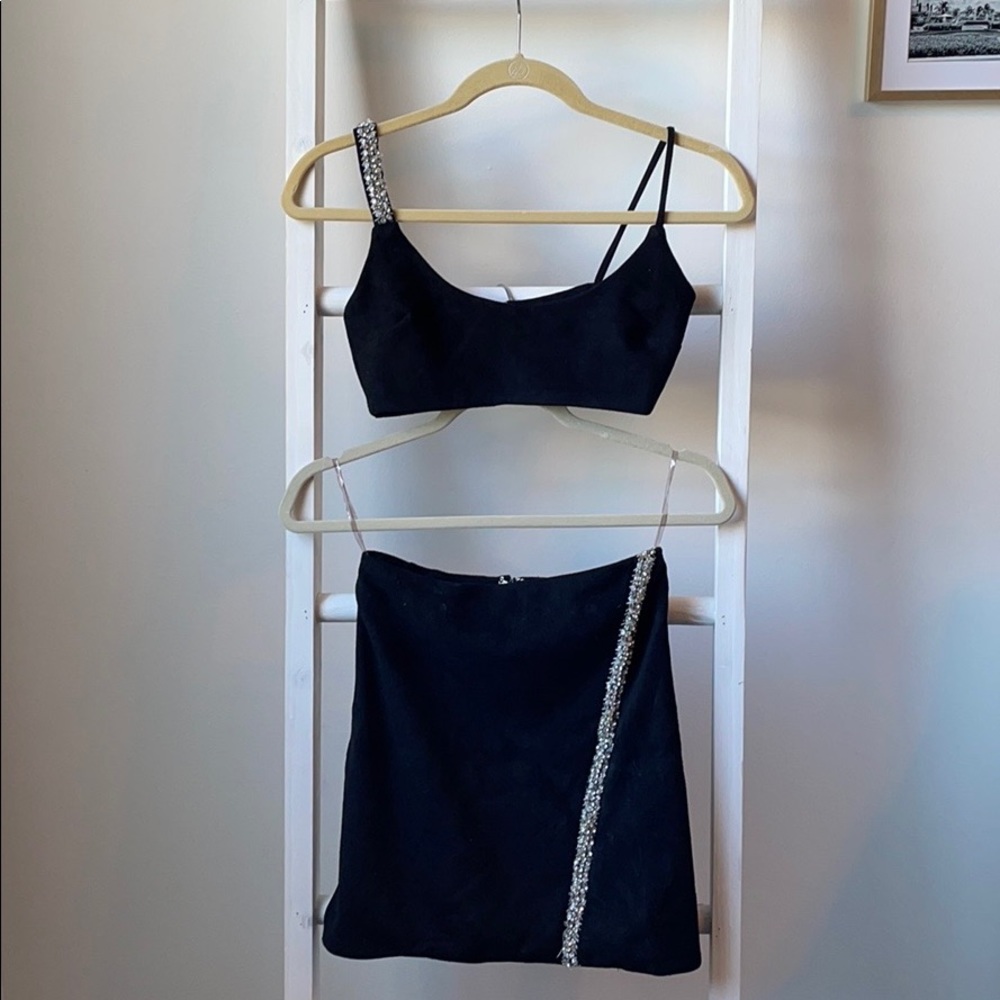 Black Velour 2 Piece Set